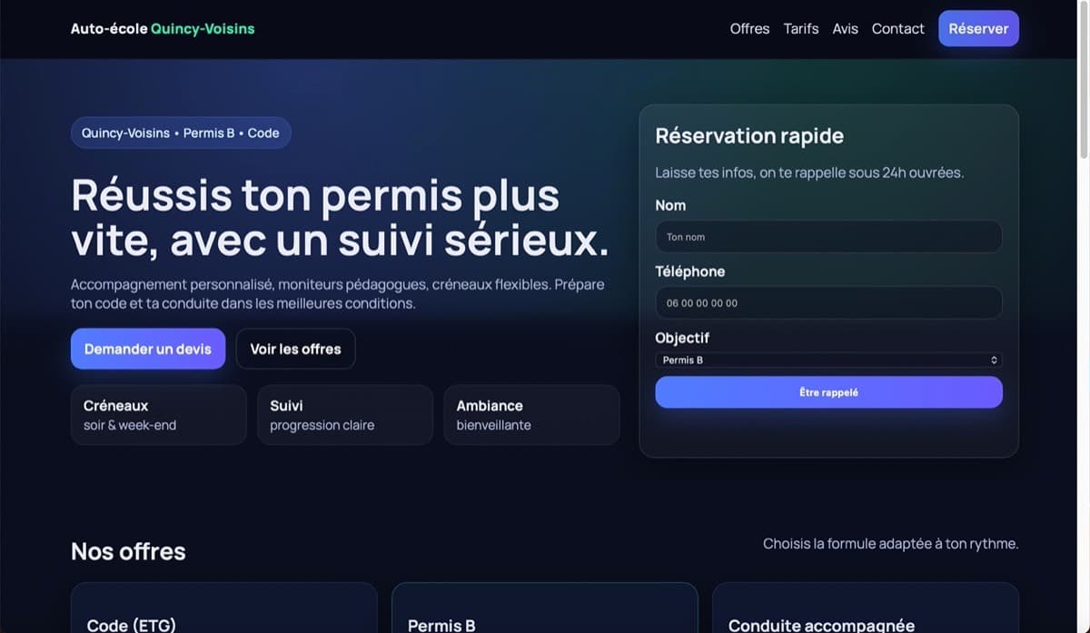 Exemple — Cabinet & profession libérale