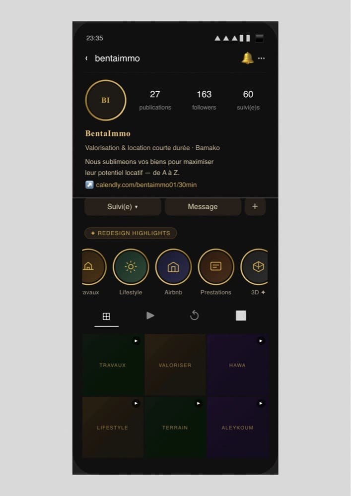 Exemple — Feed & stories